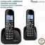 Amplicomms BigTel 1502 Cordless Big Button Phone for Elderly with Additional Handset - Loud Phones for Hard of Hearing - Hearing Aid Compatible Phones - Phones for Seniors