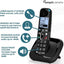 Amplicomms BigTel 1502 Cordless Big Button Phone for Elderly with Additional Handset - Loud Phones for Hard of Hearing - Hearing Aid Compatible Phones - Phones for Seniors